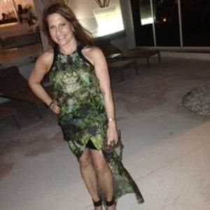 Geometric skirt and tunic top - sheer